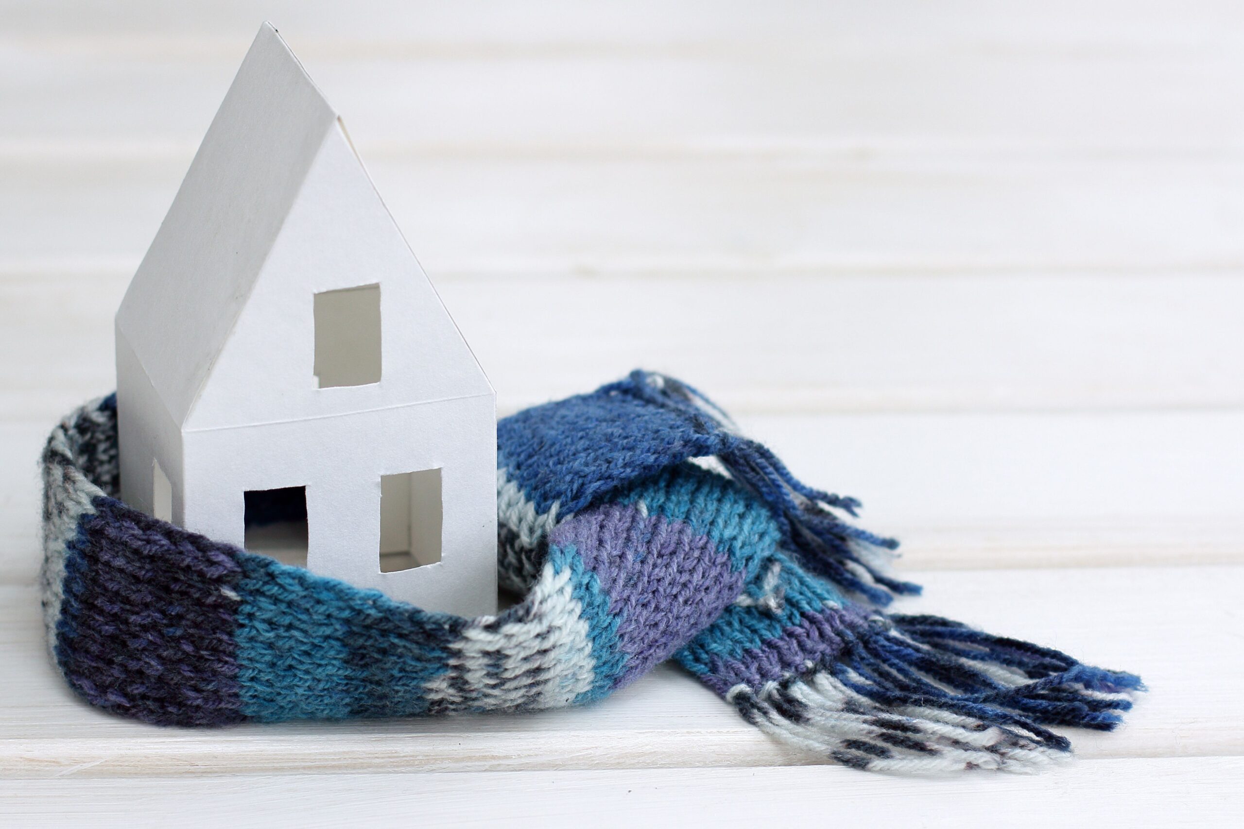 Winter home with proper insulation protecting against European snow and cold weather