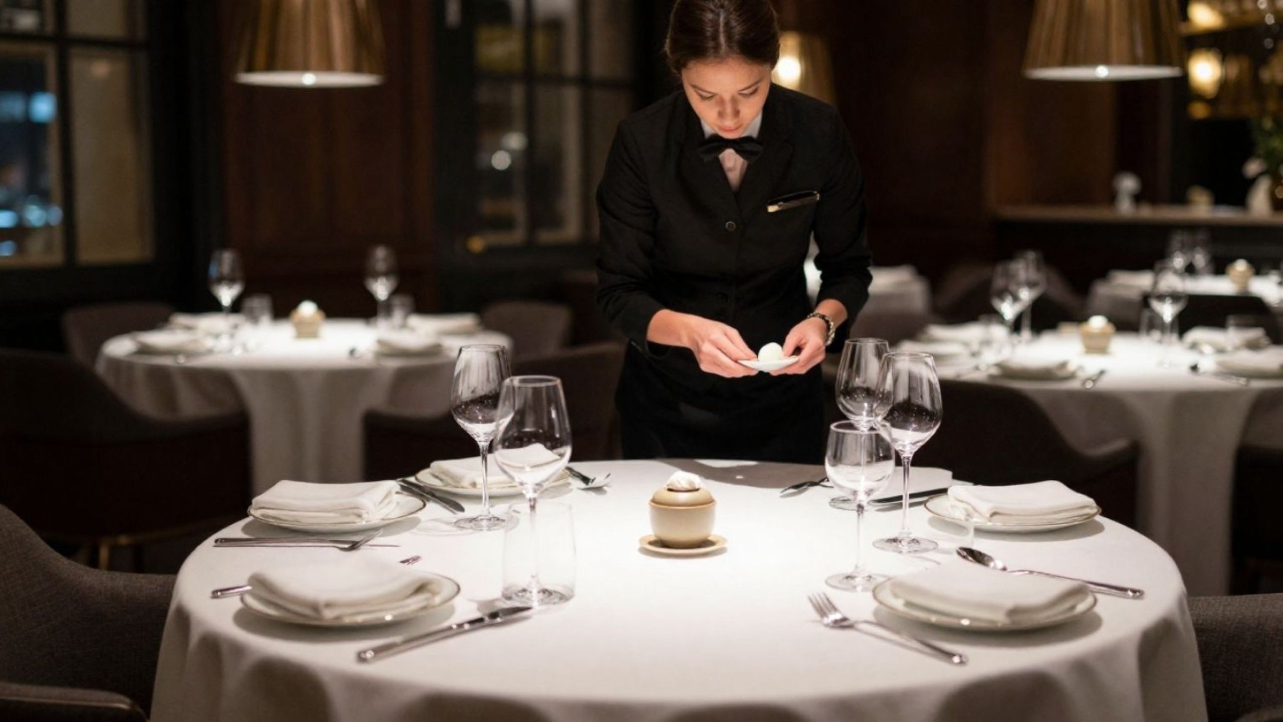 Fine dining economics showcasing Michelin restaurant elegant interior for European investment opportunities